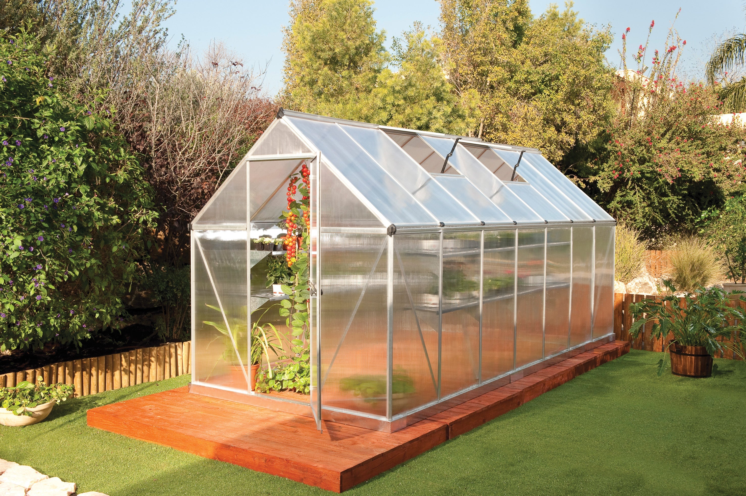 Mythos Greenhouse - Mythos™ 6x6x14.ft Twin Wall Greenhouse