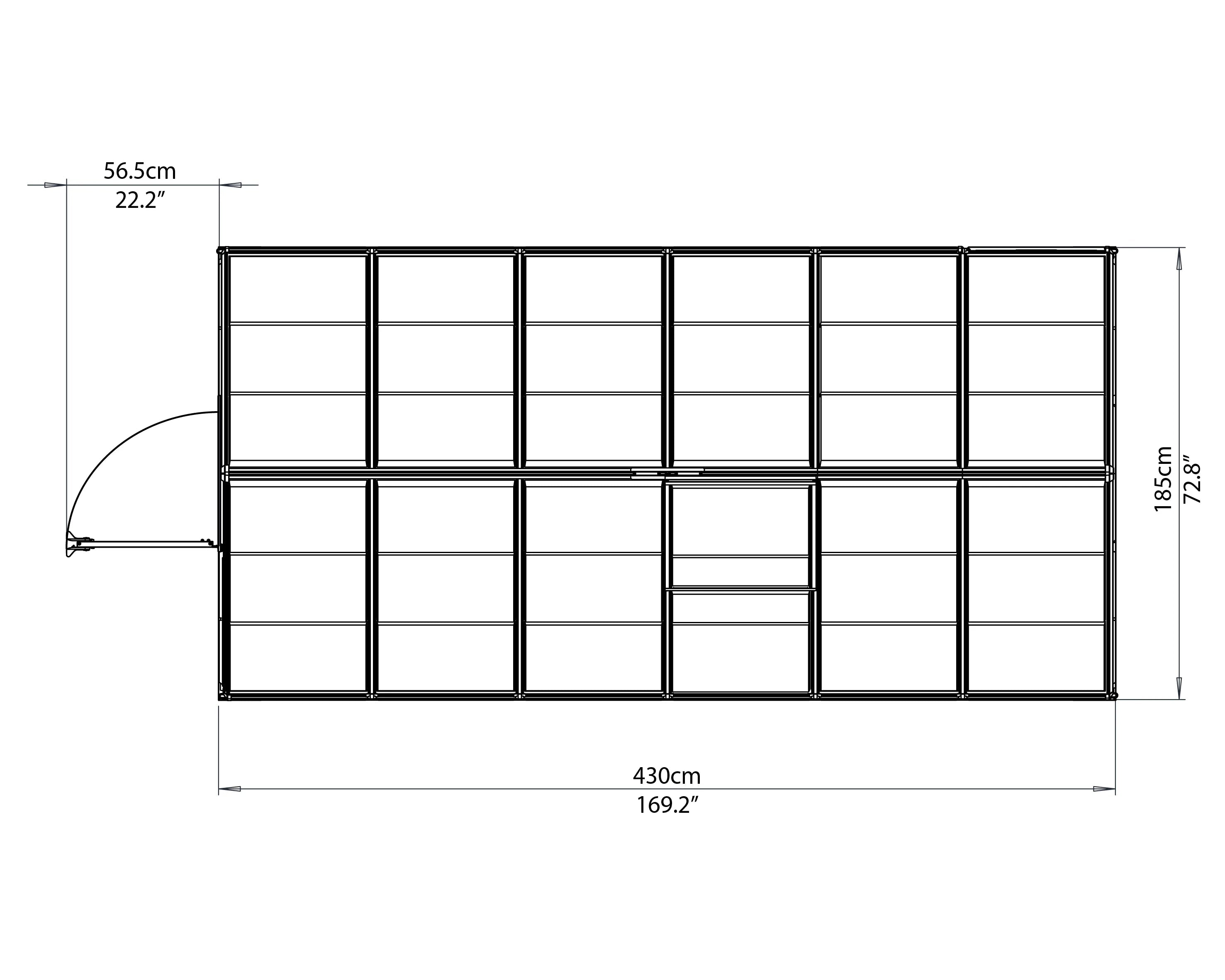 Mythos Greenhouse - Mythos™ 6x6x14.ft Twin Wall Greenhouse