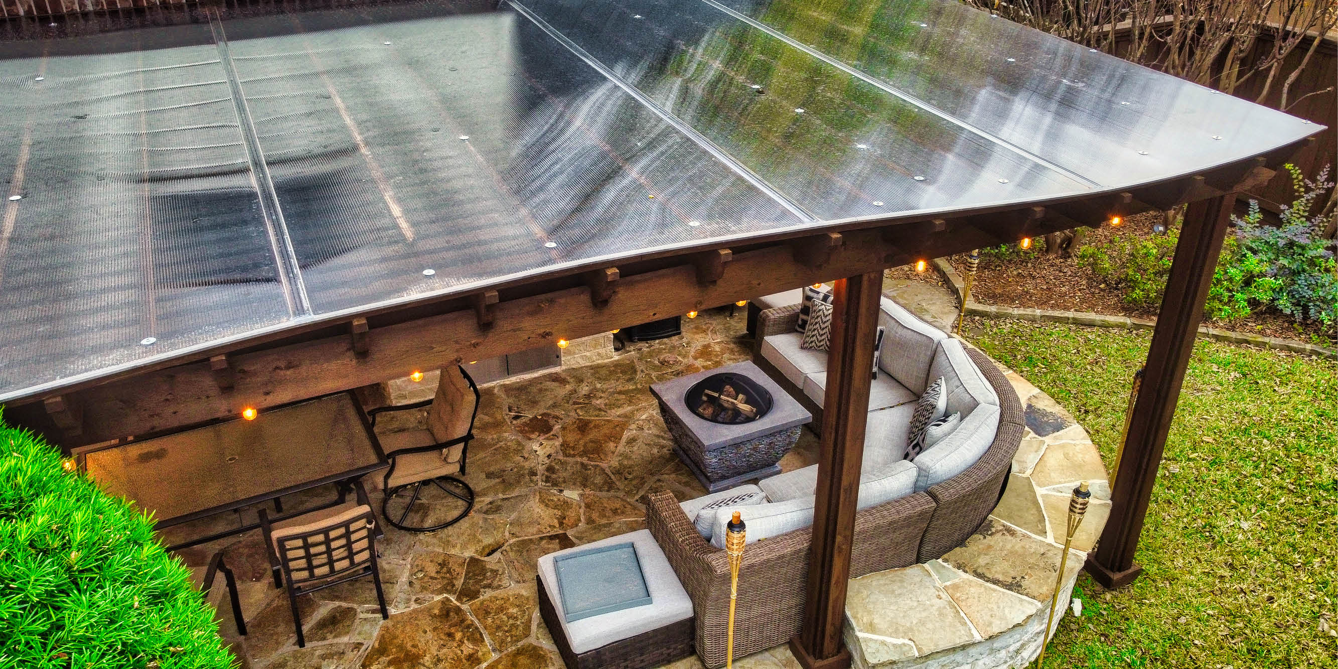 Polycarbonate Panel - Apollo Pergola Roof Covering System Kit