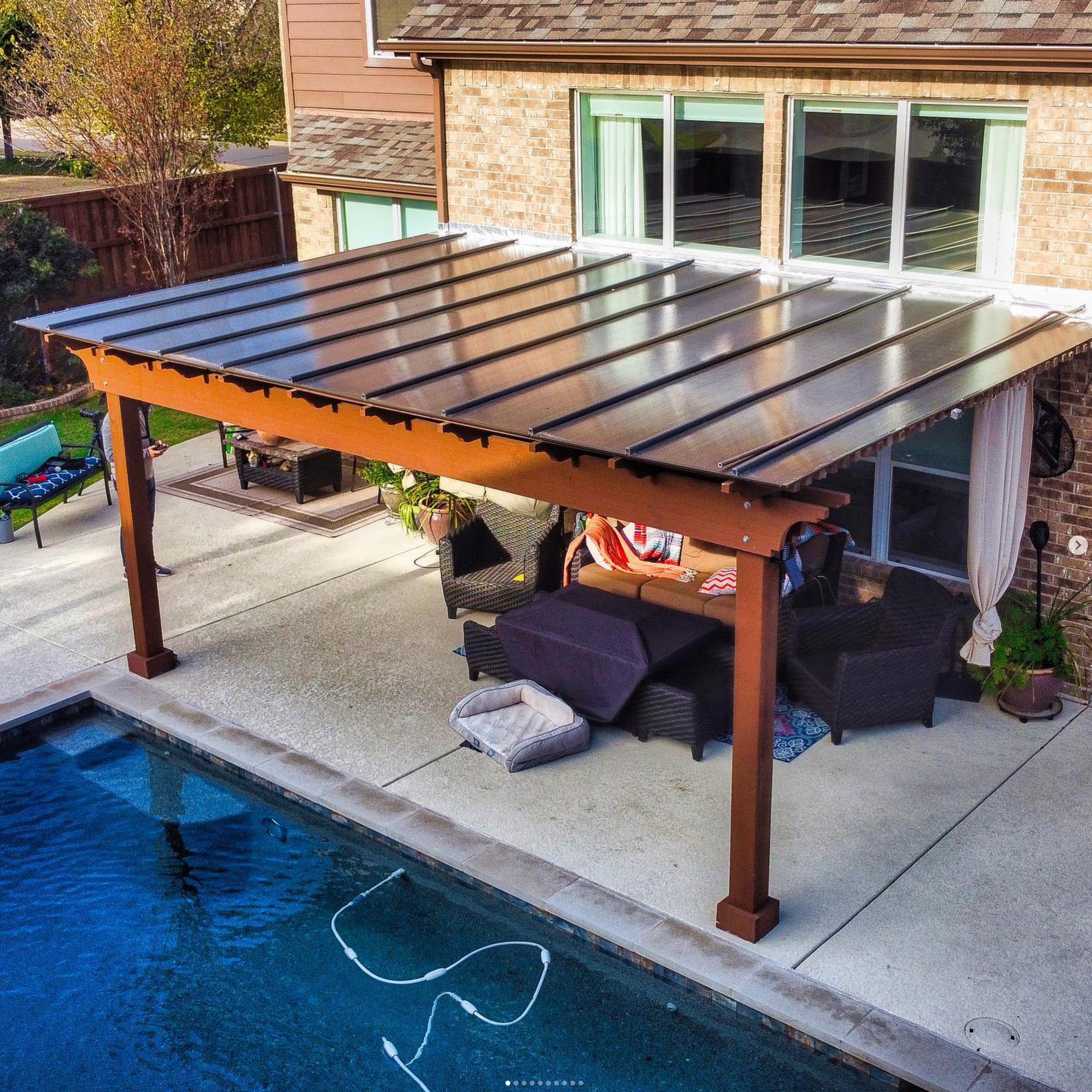 Polycarbonate Panel - Hercules Pergola Roof Covering System Kit