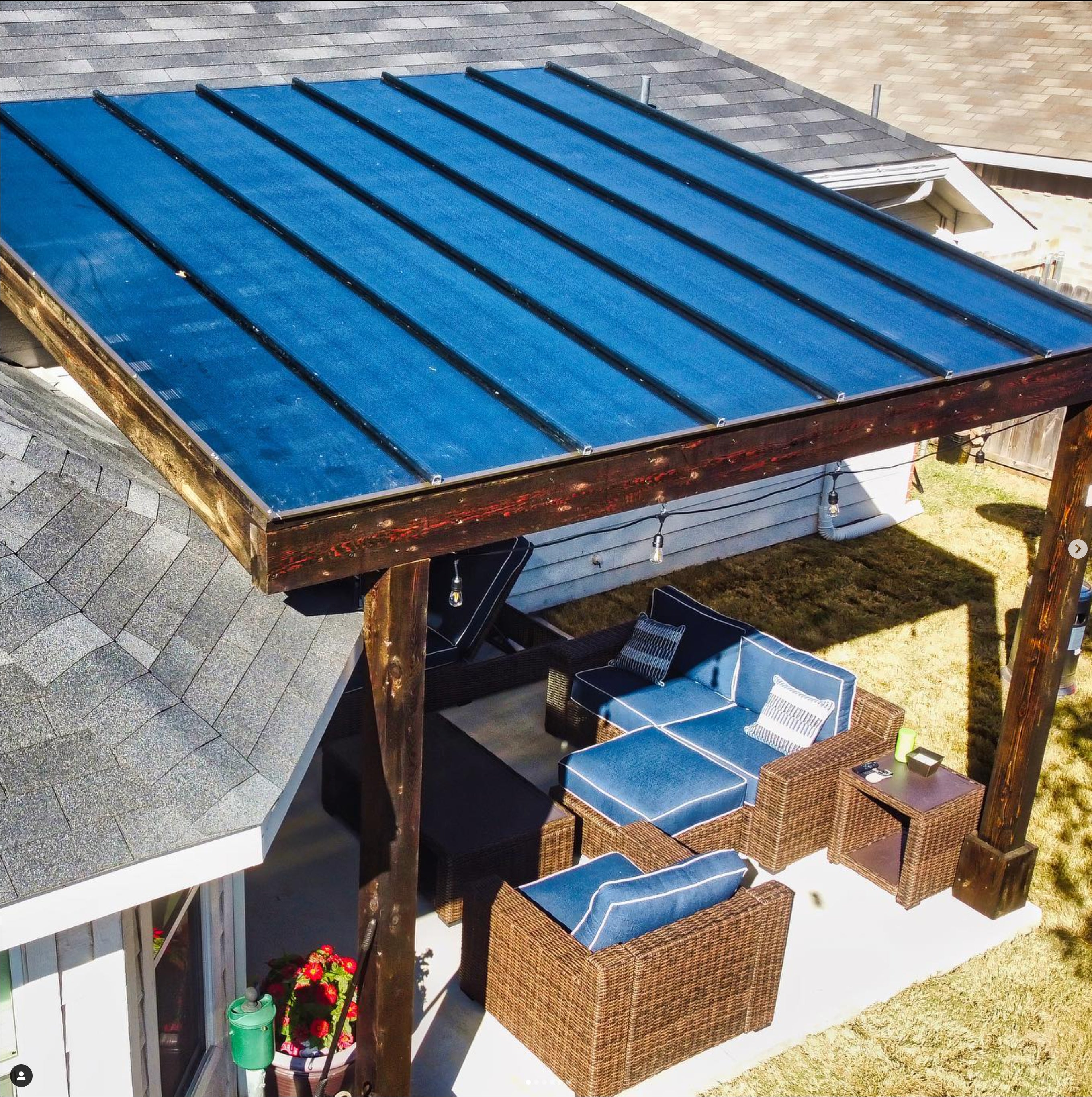 Polycarbonate Panel - Hercules Pergola Roof Covering System Kit