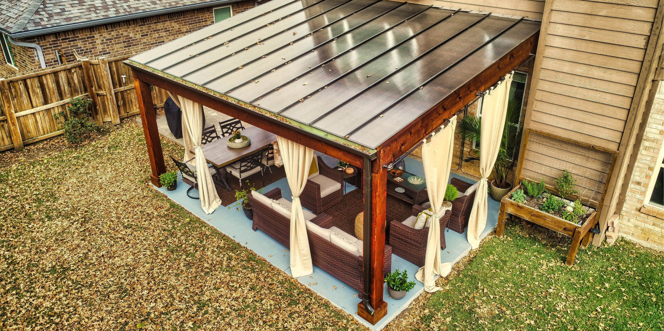 Polycarbonate Panel - Hercules Pergola Roof Covering System Kit