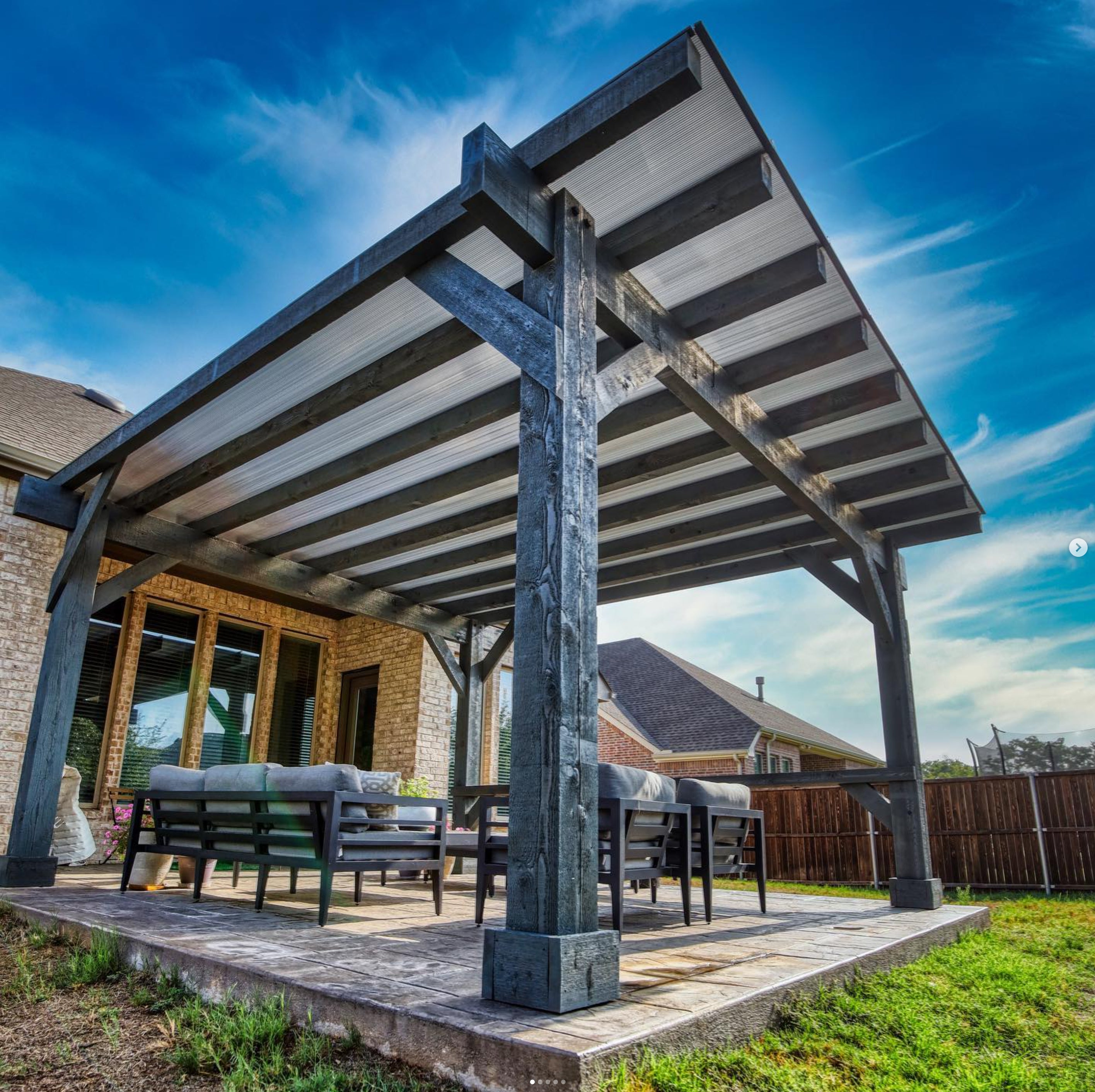 Polycarbonate Panel - Hercules Pergola Roof Covering System Kit