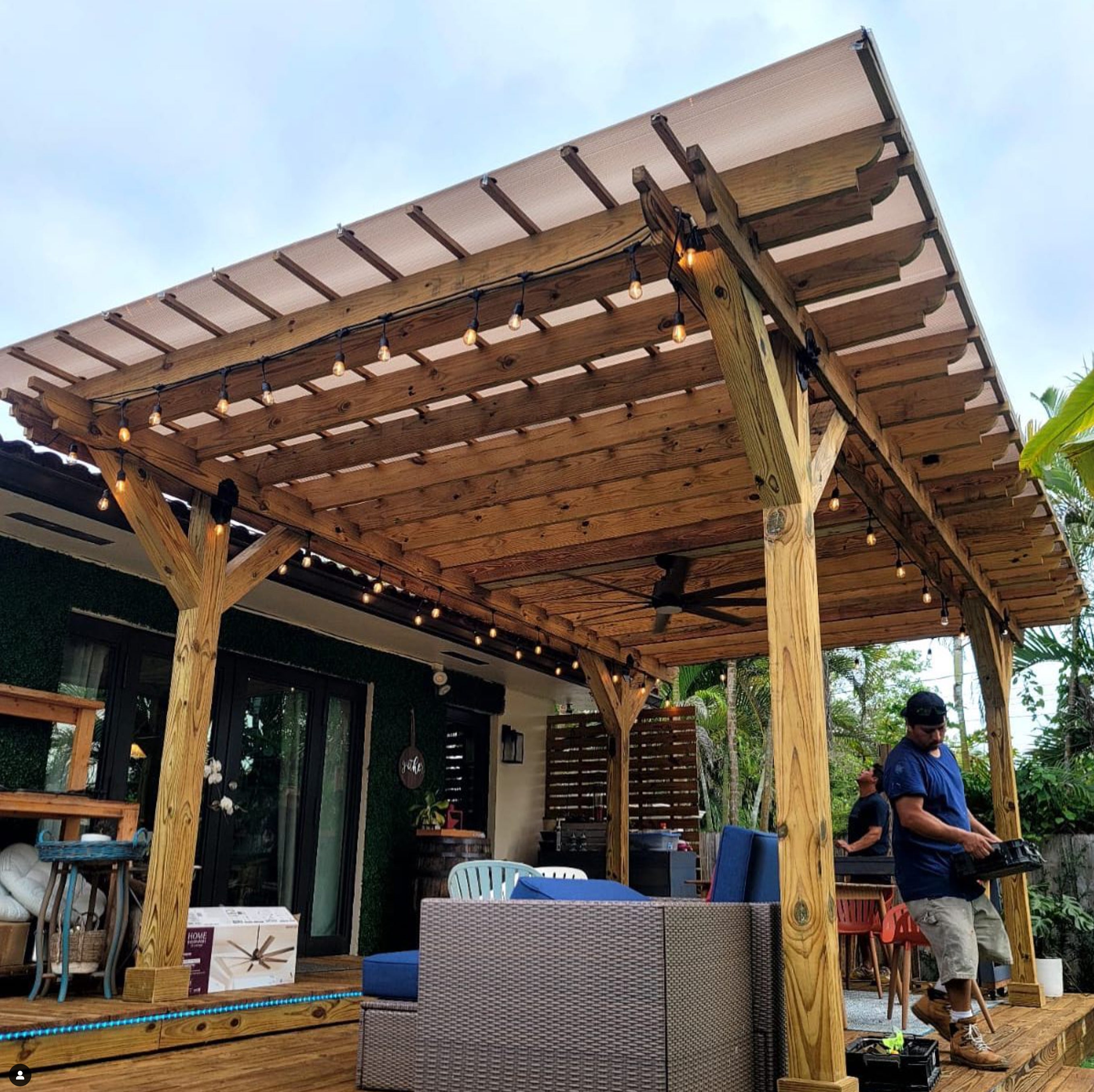 Polycarbonate Panel - Hercules Pergola Roof Covering System Kit