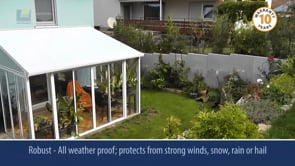 SanRemo 10'x10'x10' Lean to Garden House