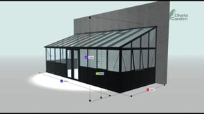 Arcadia™  Lean-to Glass Customizable Greenhouse