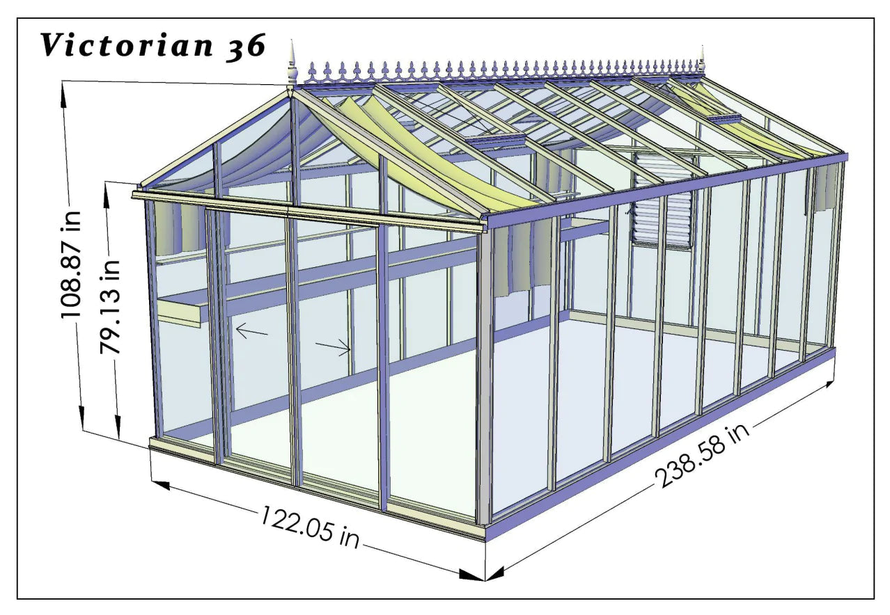 Royal Victorian Greenhouse - Royal Victorian™ 10X9X20.ft VI36 Greenhouse