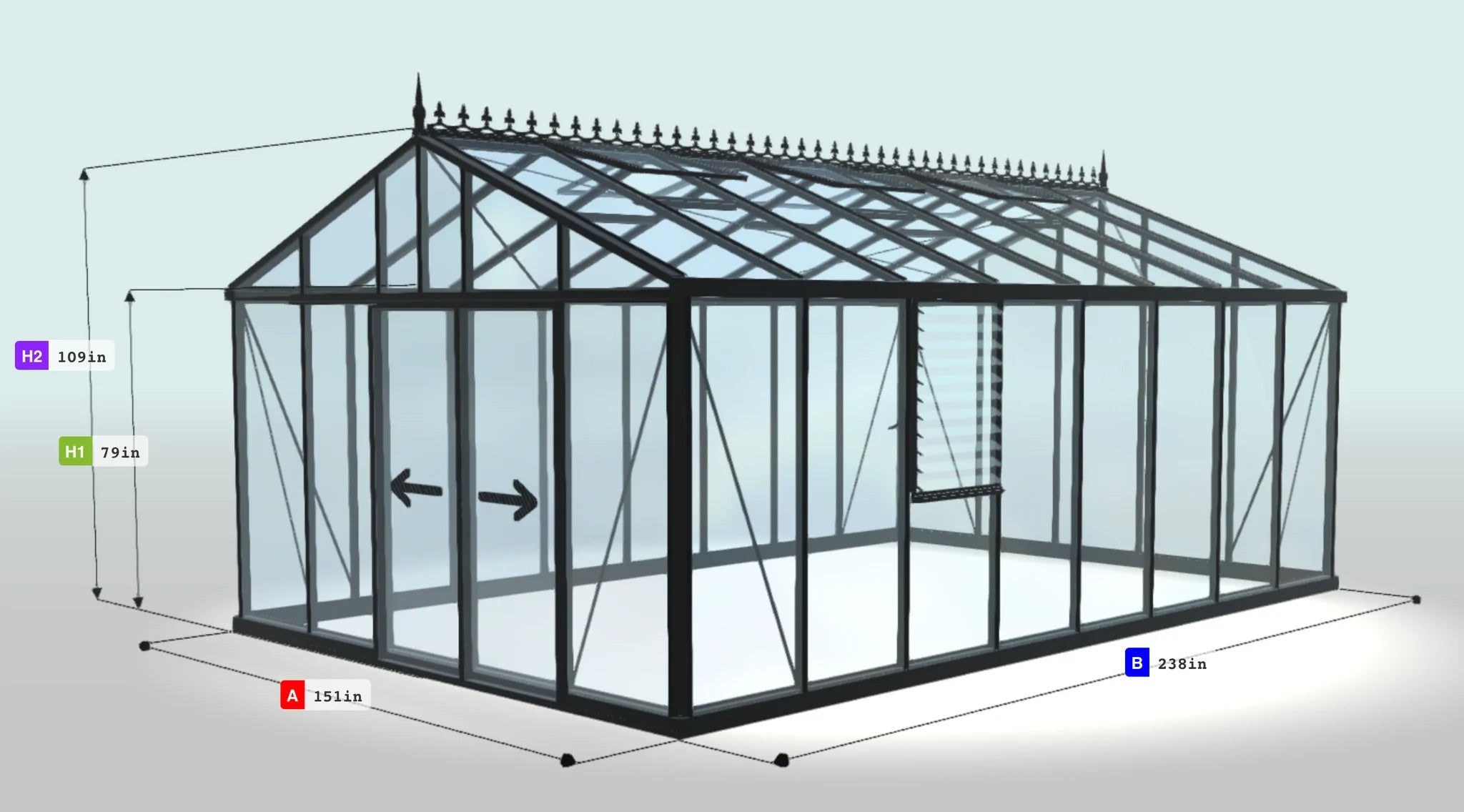 Royal Victorian Greenhouse - Royal. Victorian™ 12X9X19.ft VI46 Greenhouse