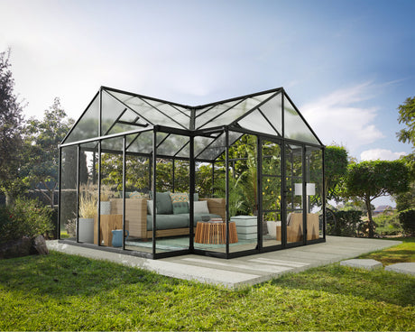 Triomphe Greenhouse - Triomphe™ 12x9x15.ft T-Shape Enclosed Gazebo