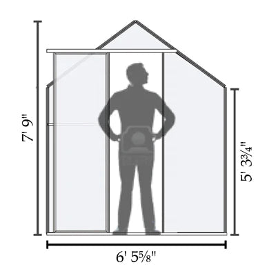 Winter Gardenz Greenhouse - Winter Gardenz™ Heavy Duty 6x7x8 Black Greenhouse