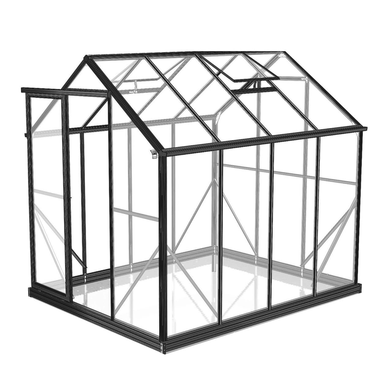 Winter Gardenz Greenhouse - Winter Gardenz™ Heavy Duty 6x7x8 Black Greenhouse