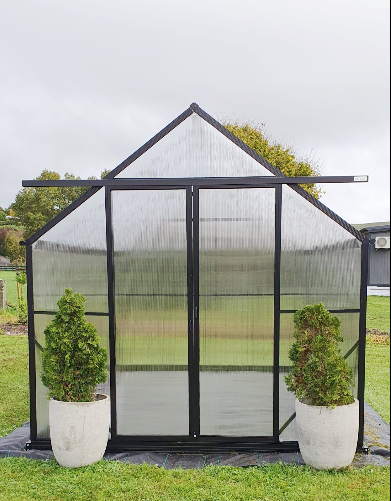Winter Gardenz Greenhouse - Winter Gardenz™ Heavy Duty 8x8x10 Black Greenhouse