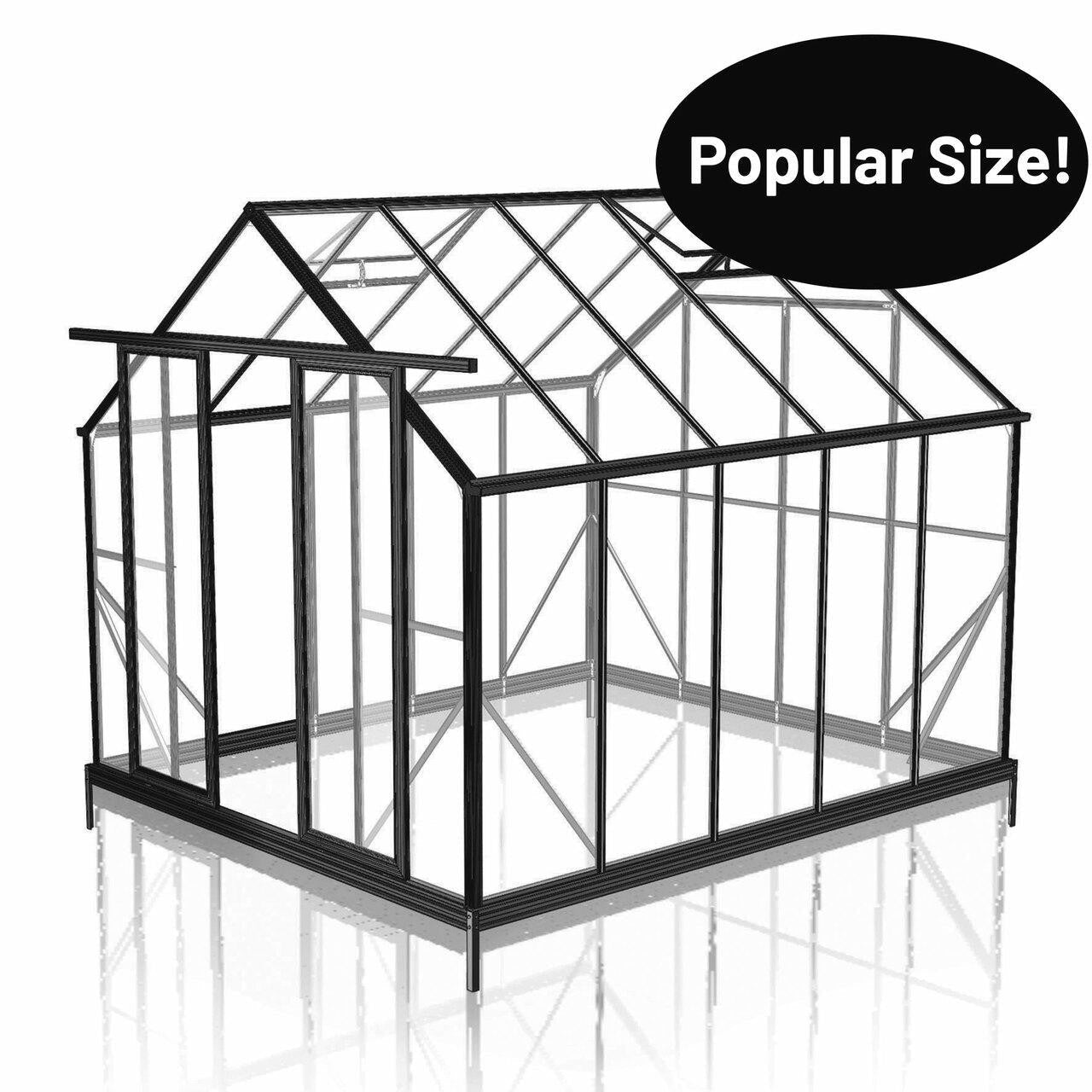 Winter Gardenz Greenhouse - Winter Gardenz™ Heavy Duty 8x8x10 Black Greenhouse