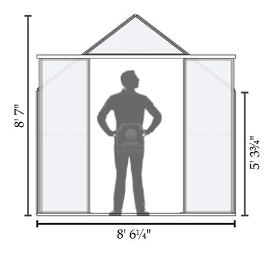 Winter Gardenz Greenhouse - Winter Gardenz™ Heavy Duty 8x8x10 Black Greenhouse