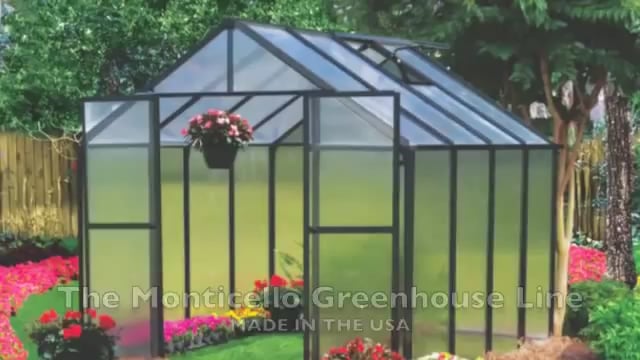 MONT™ 8x8x12.ft  Black Frame Greenhouse