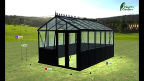Retro.Victorian 10X9X15.ft VI34 Premium Narrow Glass Greenhouse