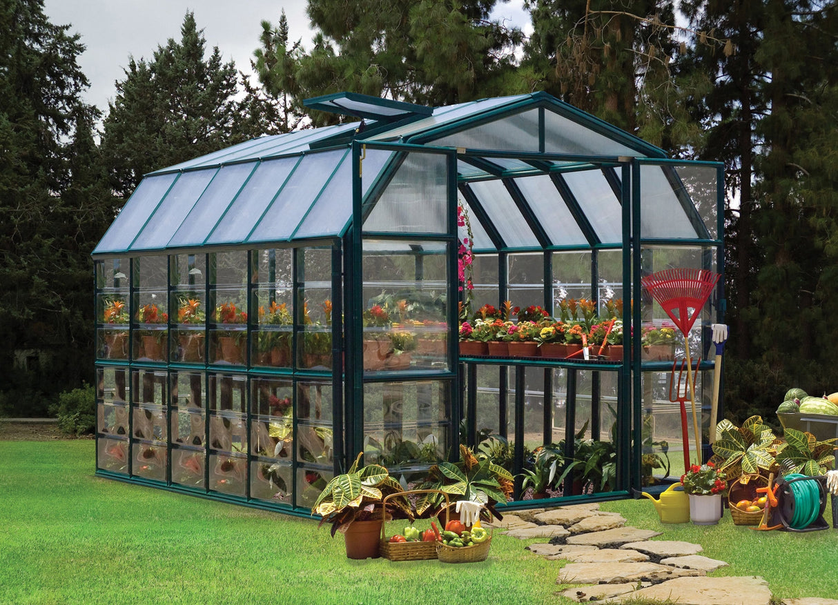 Grand Gardener 2™ Resin 8x8x12.ft  Greenhouse - Dive To Garden