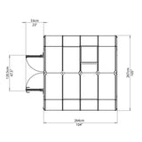 Grand Gardener 2™ Resin 8x8x16.ft Greenhouse - Dive To Garden