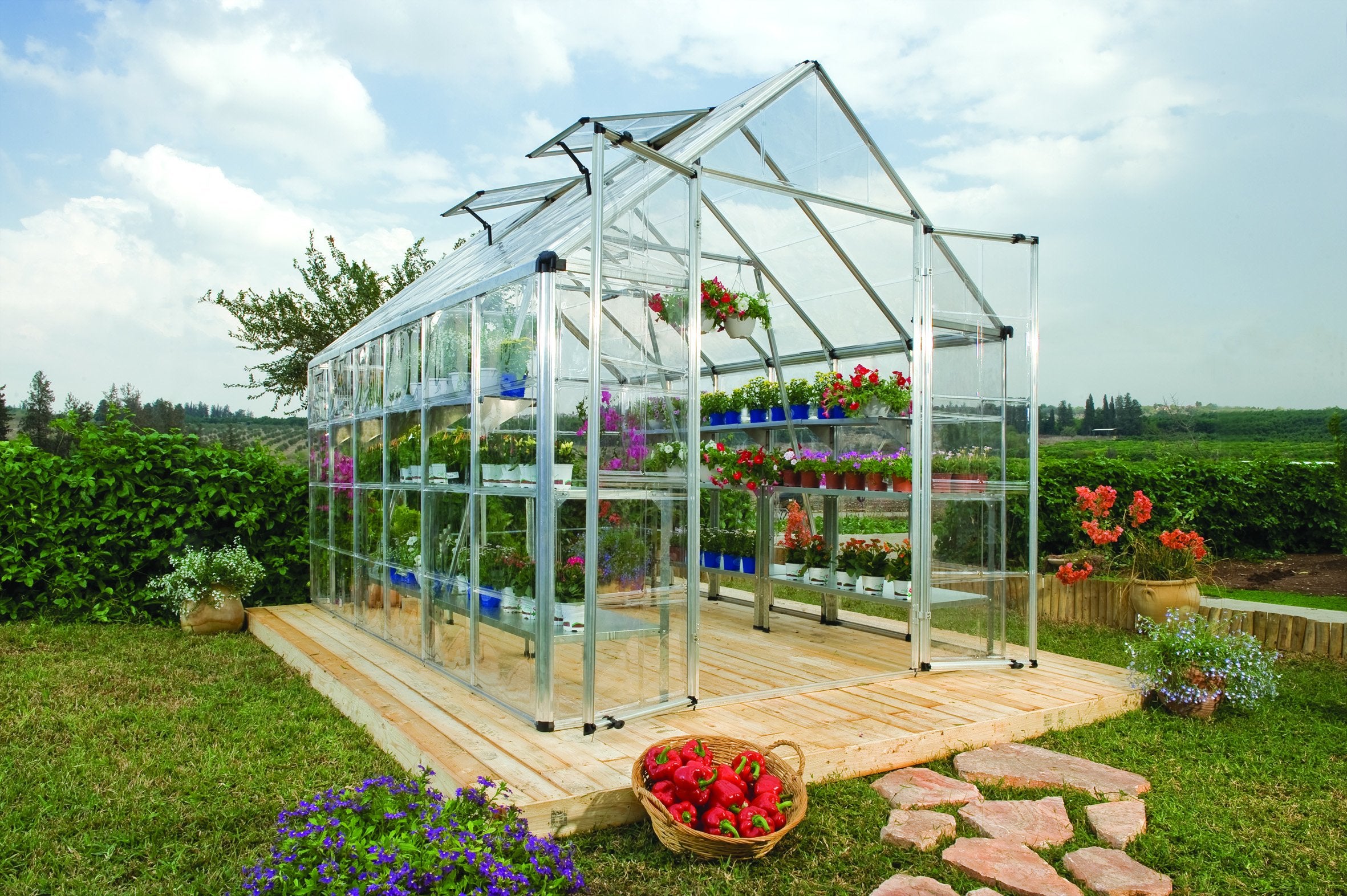 Snap&Grow™ 8x8x12.ft Clear Wall Greenhouse - Dive To Garden