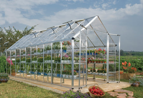 Snap&Grow™ 8x8x20.ft Clear Wall Greenhouse - Dive To Garden