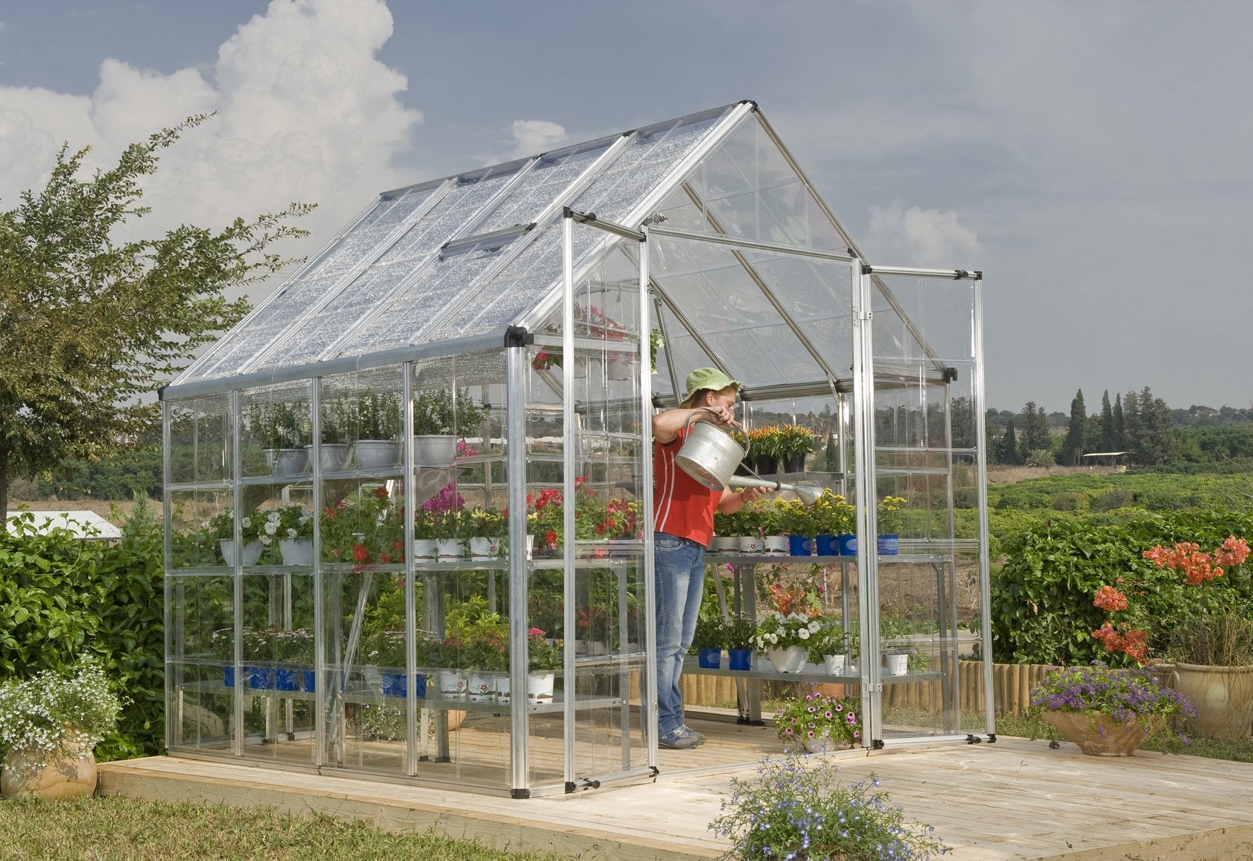 Snap&Grow™ 8x8x8.ft Clear Wall Greenhouse - Dive To Garden
