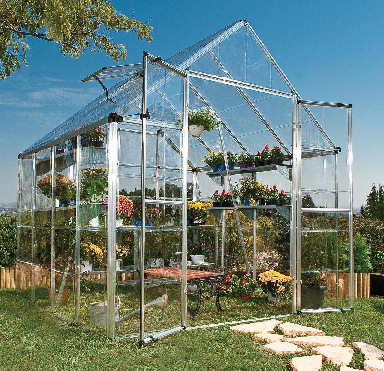 Snap&Grow™ 8x8x8.ft Clear Wall Greenhouse - Dive To Garden