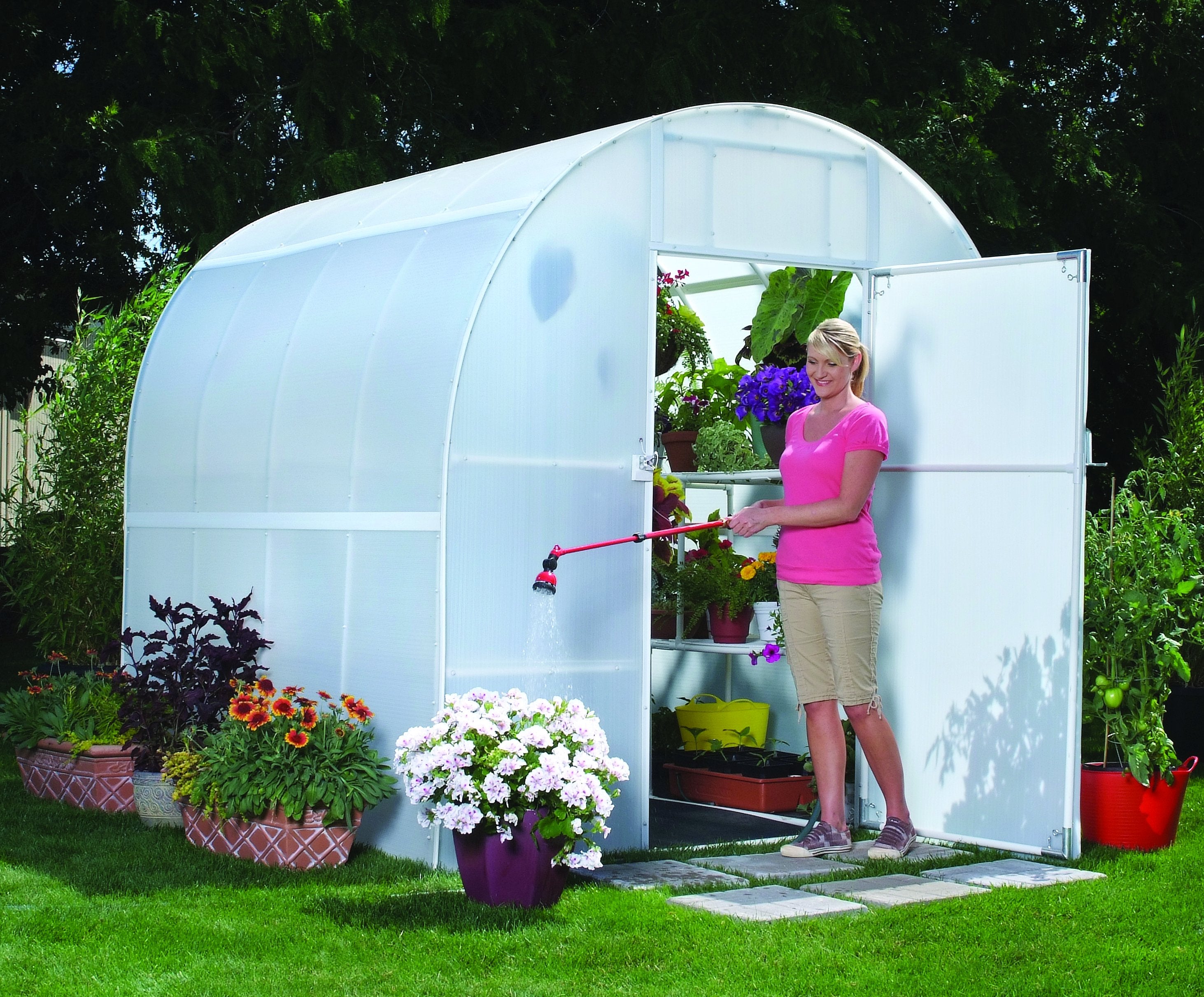Gardener's Oasis™  8x8x24.ft Heat Efficient Greenhouse - Dive To Garden
