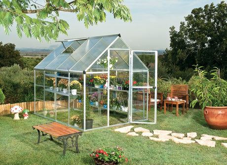 Hybrid™ 6x7X8.ft Clear Wall Greenhouse - Dive To Garden