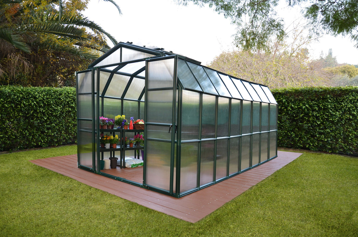 Grand Gardener 2™ Resin 8x8x16.ft Greenhouse - Dive To Garden