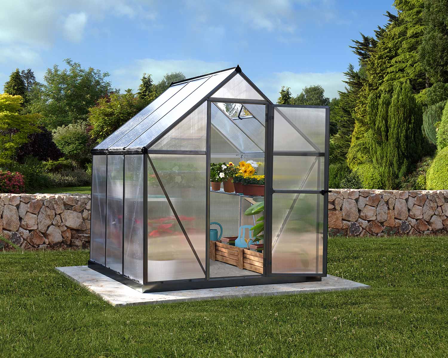 Hybrid™ 6x7x4.ft Clear Wall Greenhouse - Dive To Garden