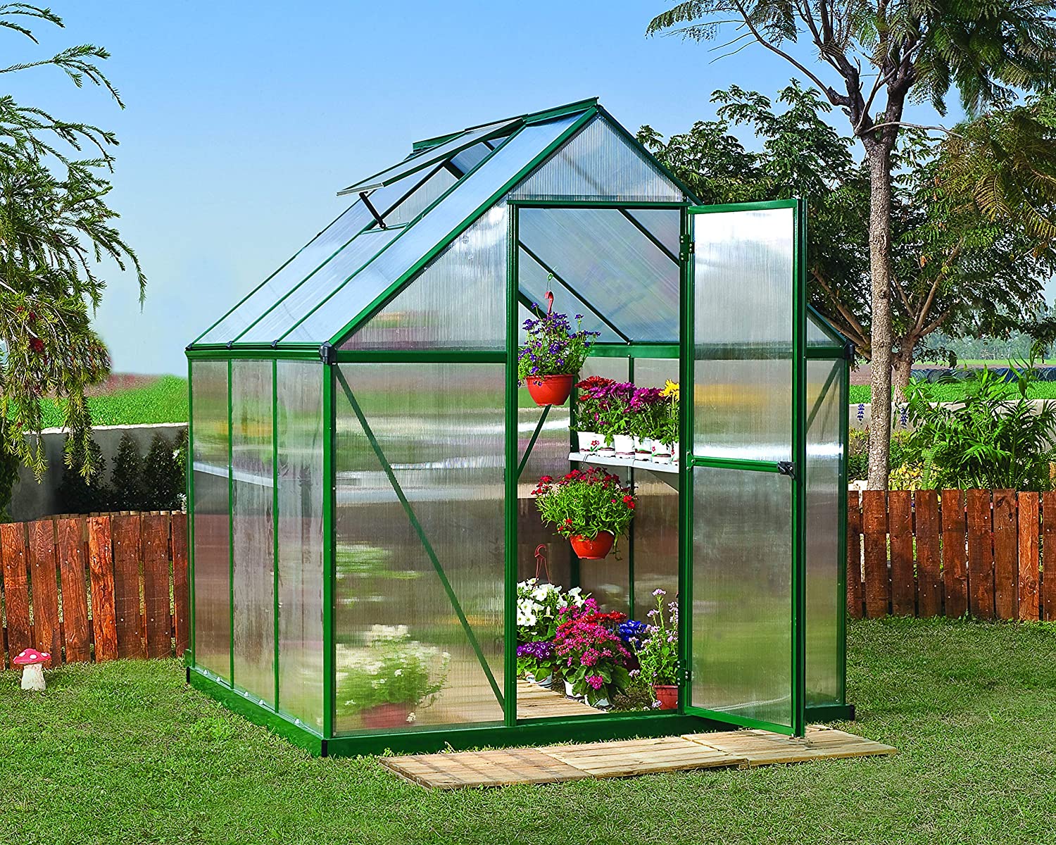 Mythos™ 6x6x6.ft Twin Wall Greenhouse - Dive To Garden