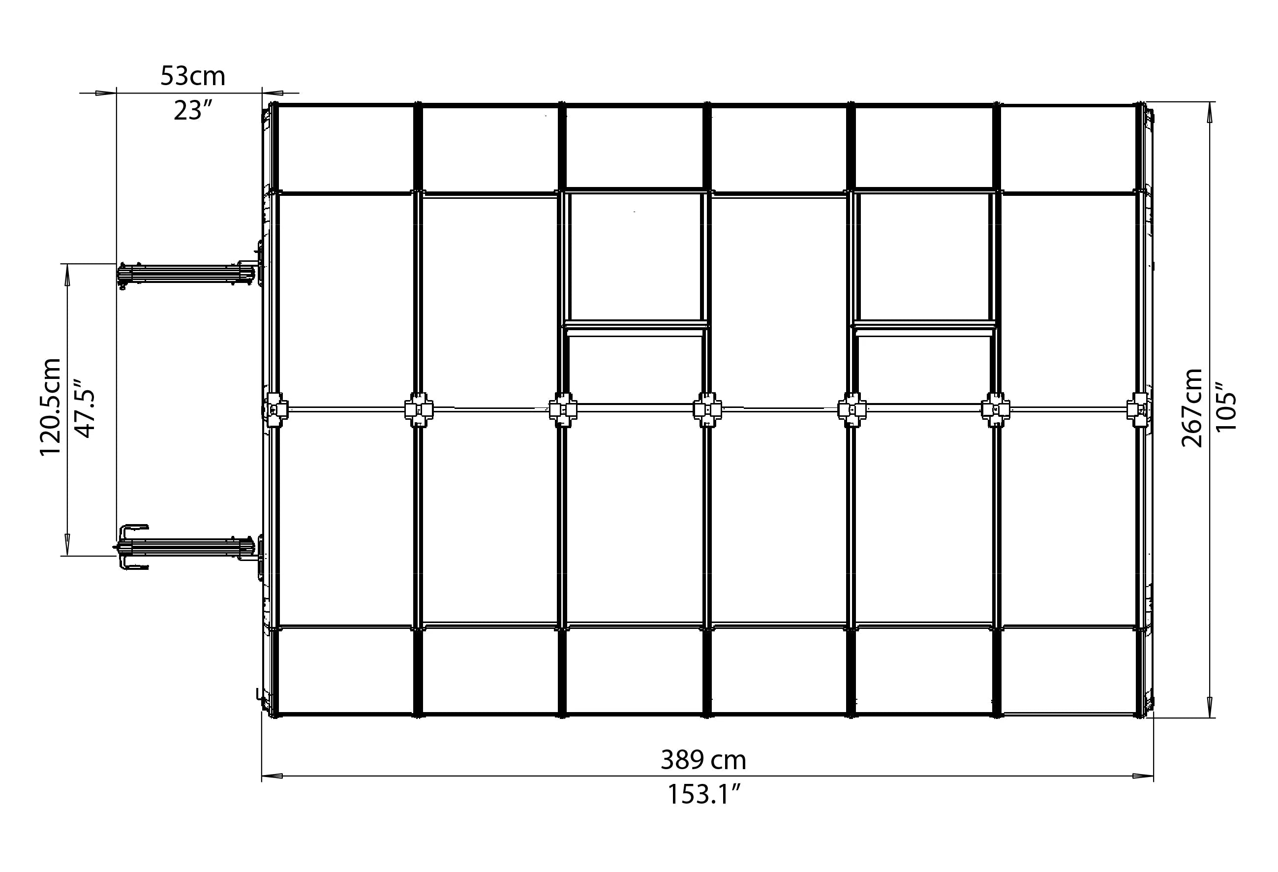 Prestige 2™ 8x8x12.ft Resin Greenhouse Package - Dive To Garden