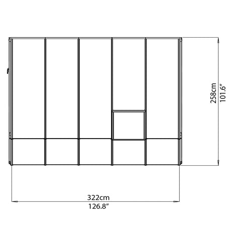 Sun Room™ 2 Clear Wall 8x8x10.ft Lean-to Greenhouse - Dive To Garden