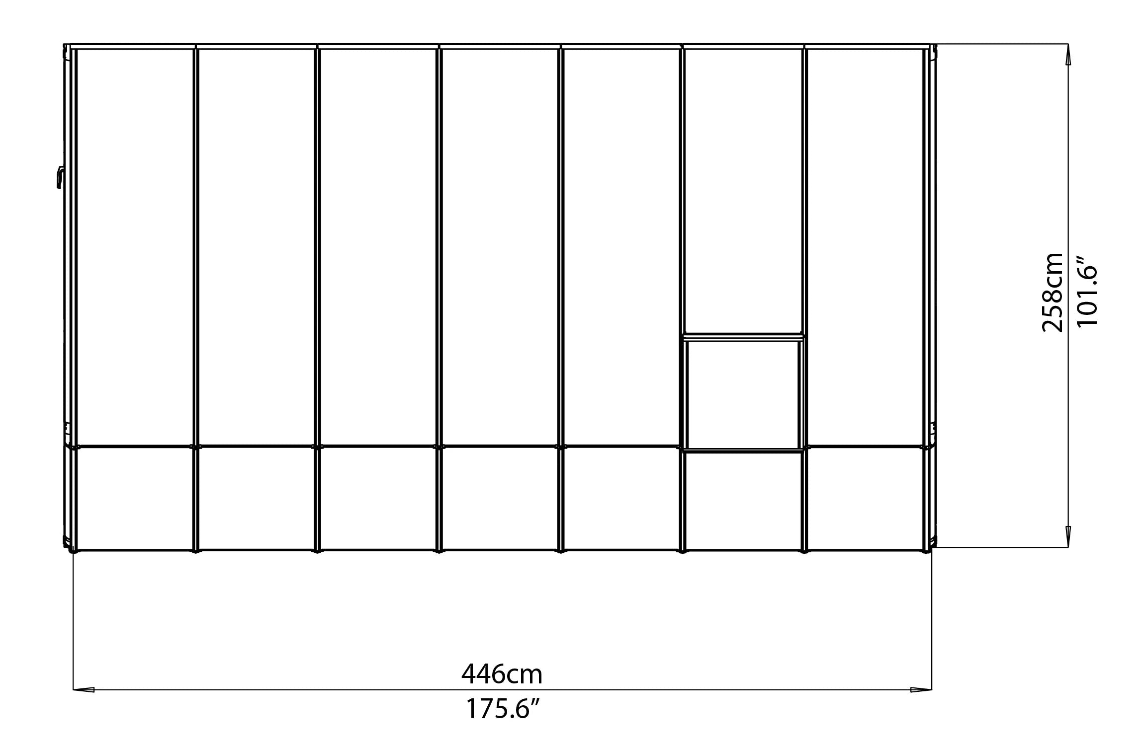 Sun Room 2™ Clear Wall 8x8x14.ft Lean-to Greenhouse - Dive To Garden