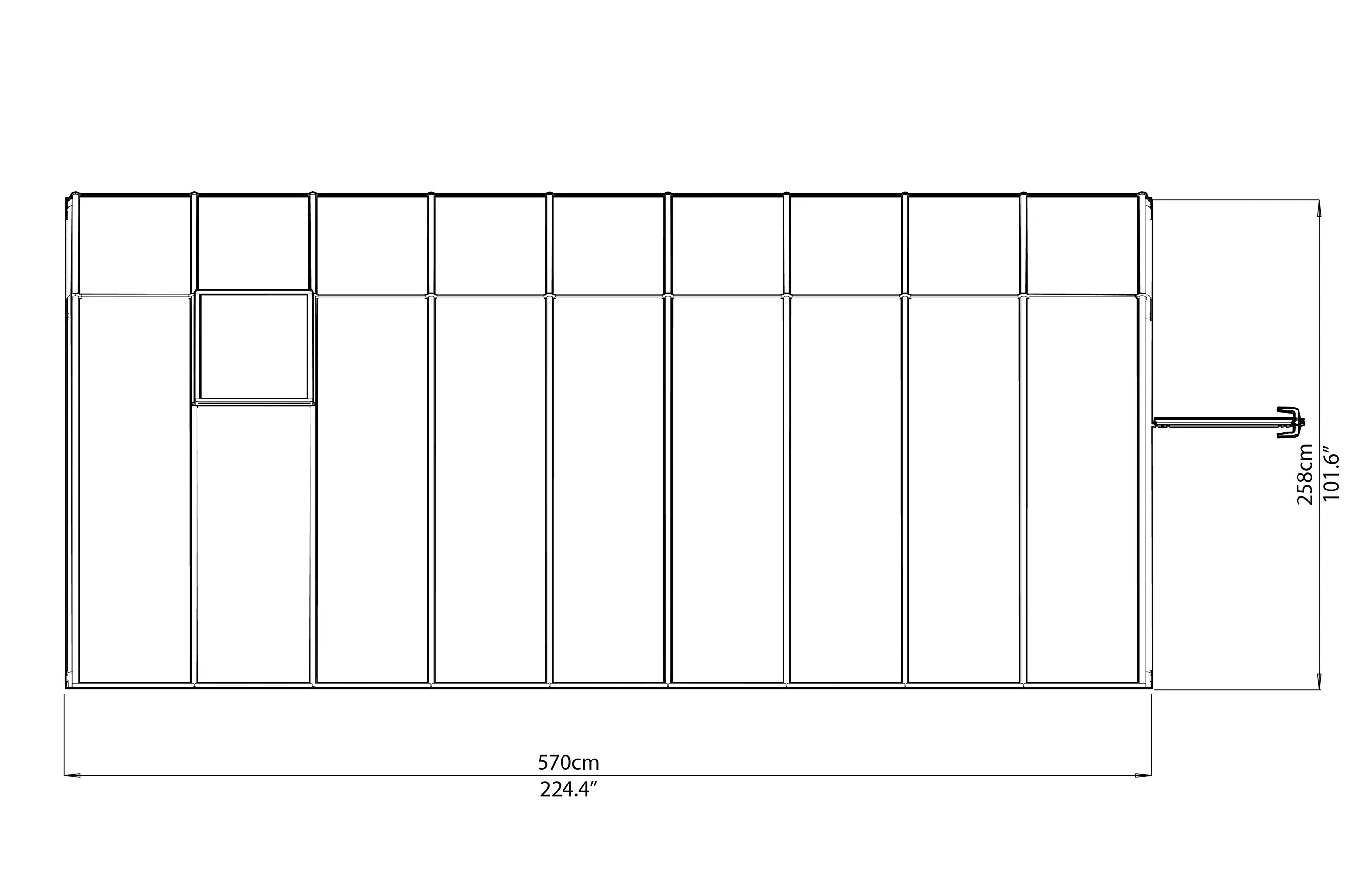 Sun Room 2™ Clear Wall 8x8x18.ft Solarium Kit - Dive To Garden